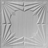 Brushed Aluminum | Art Deco | Glue Up Ceiling Tile | Triangle-Products.com