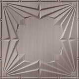 Brushed Nickel | Art Deco | Glue Up Ceiling Tile | Triangle-Products.com