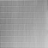 Brushed Aluminum | Subway Tile | Sample | Triangle-Products.com