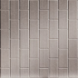 Brushed Nickel | Subway Tile Vertical | Wall Panel | Triangle-Products.com